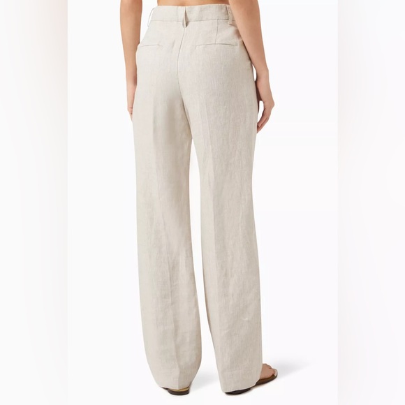 Reformation Alex Linen Pant in Oatmeal - Picture 3 of 10